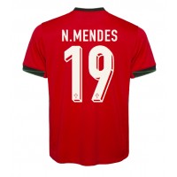 Portugalsko Nuno Mendes #19 Domáci futbalový dres ME 2024 Krátky Rukáv